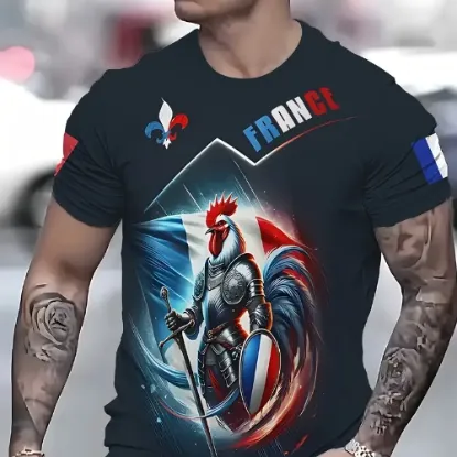 Image de Tshirt noir Coq-chevalier